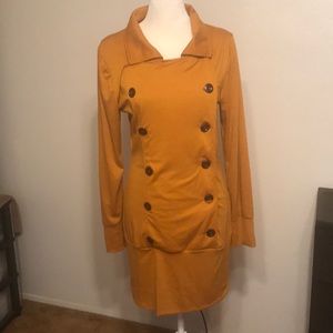 Gold sexy mini dress